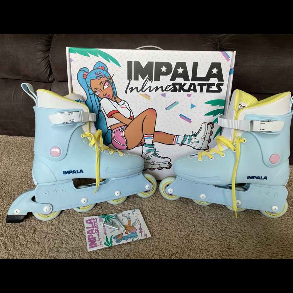 Impala Inline Skates- Lightspeed Inline - Sky Blue and Yellow